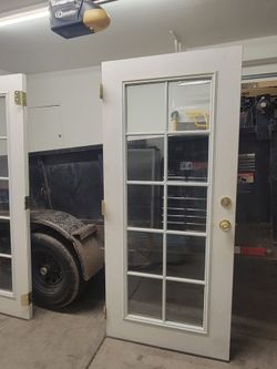 Used Home Depot 72" x 80" Steel French Patio Door Complete Prehung Frame FREE West Valley Delivery