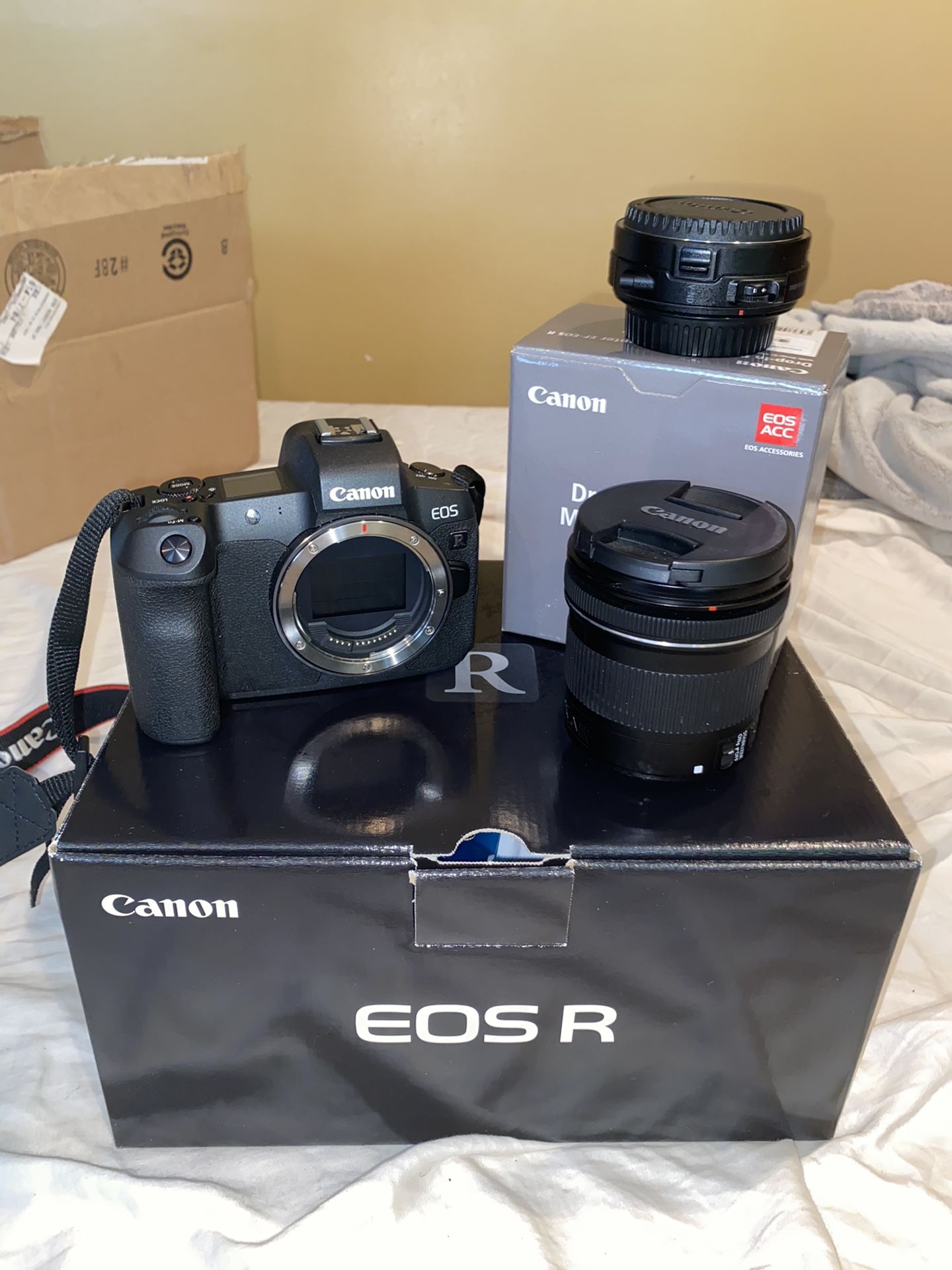 Canon Eos R with ND filter EF adapter & 10-18mm Lense