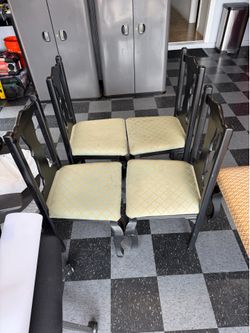 4 Solid Wood Dining Chairs — Handmade in Mexico