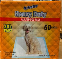 PawStar Heavy Duty XXL Quilted Dog Pads 50-Pack
