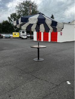 heavy duty patio table & large umbrella W/optional chairs available for extra