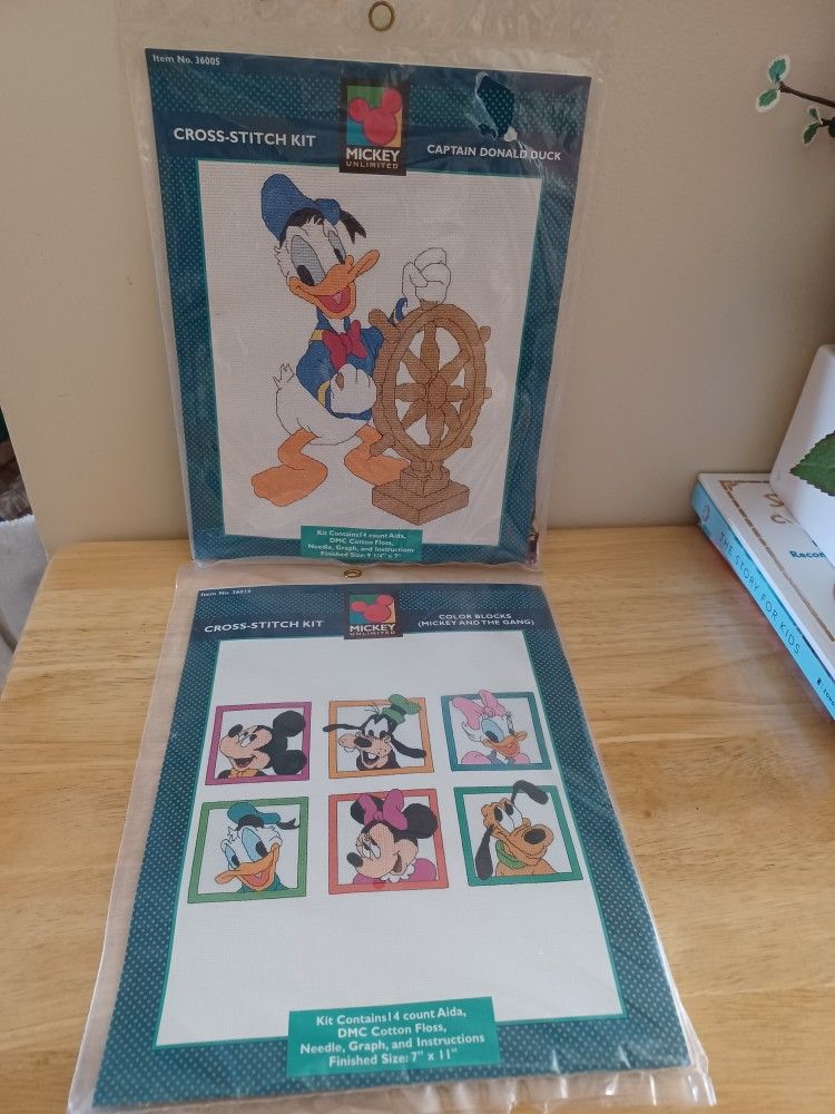 Disney Mickie & Friends In Cross Stitch Needle Work Kits (2)