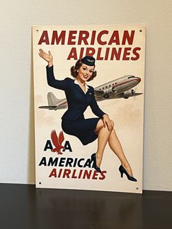 American Airlines 12x8 Aluminum Sign
