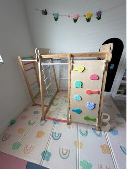 Wooden playground indoor