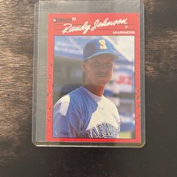 Baseball card. Rare Vintage Mint Condition Randy Johnson Donruss 1990 #379