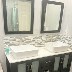 Gabinete, Sink, Espejos