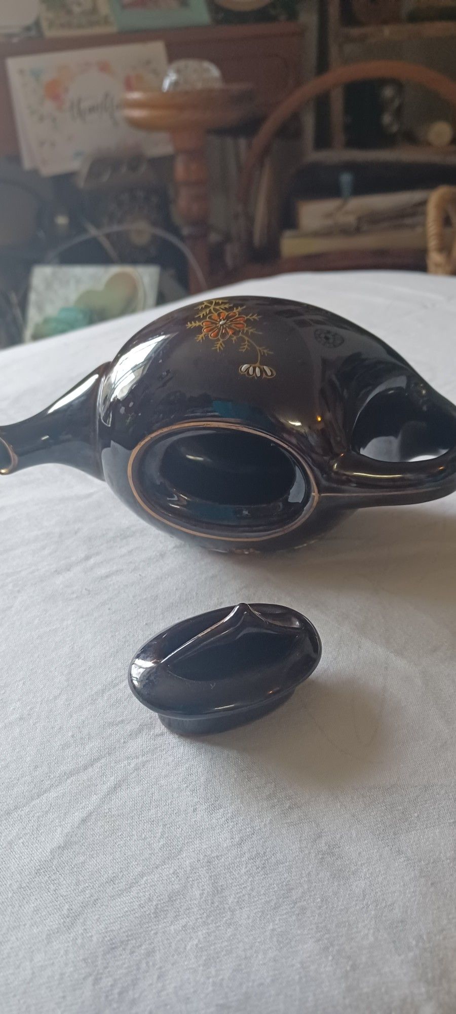 Japanese Personal Tea Pot. - Hand Painted