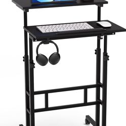 Rolling Laptop Stand Table 