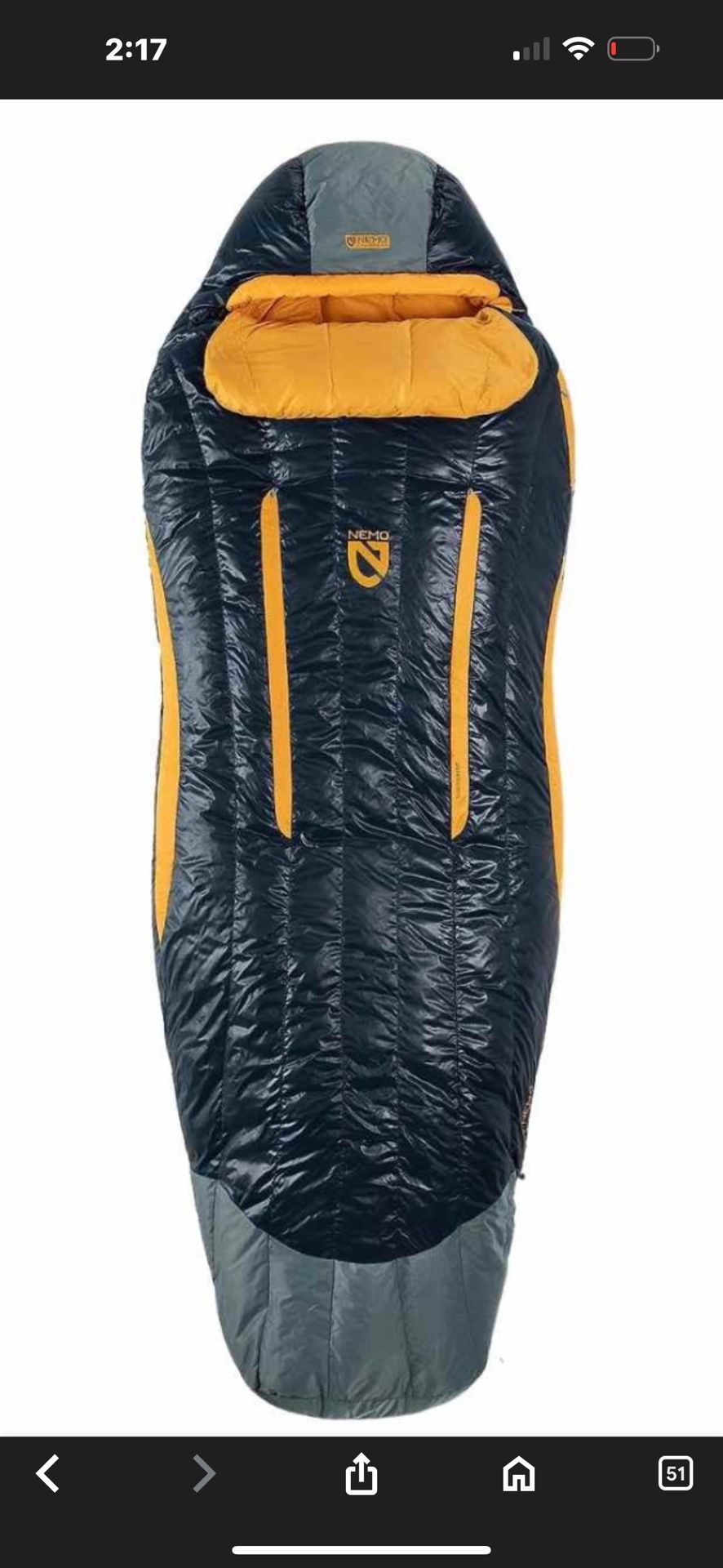 Nemo Disco 15 Sleeping Bag… Brand New Never Used