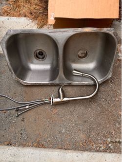 Free stainless sink and faucet