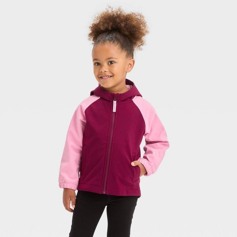 5T Toddler Softshell Jacket - Cat & Jack Burgundy/Pink