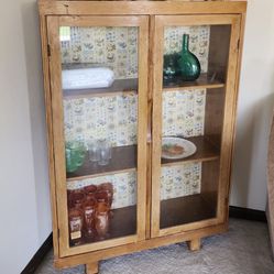 Shelve Cabinet Glass Door Cupboard 
