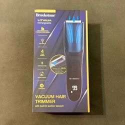 [MSRP 49.99] Brand New Brookstone Cordless Rechargeable Men's Electric Hair Trimmer w/ Vacuum