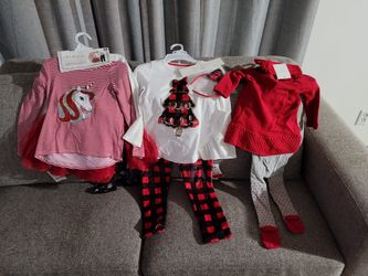 3 Girls Christmas Outfit Sets