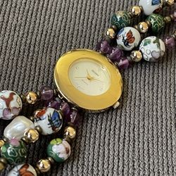 Belmar Cloisonné Beaded Bracelet Watch