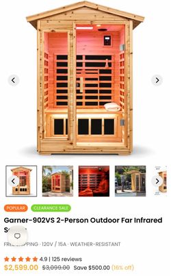 Garner-902VS 2-Person Outdoor Far Infrared