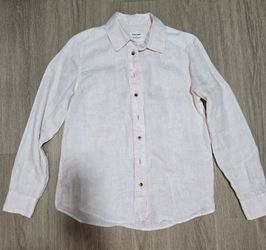 Pure Linen Light Pink Shirt (XS/Size 6)