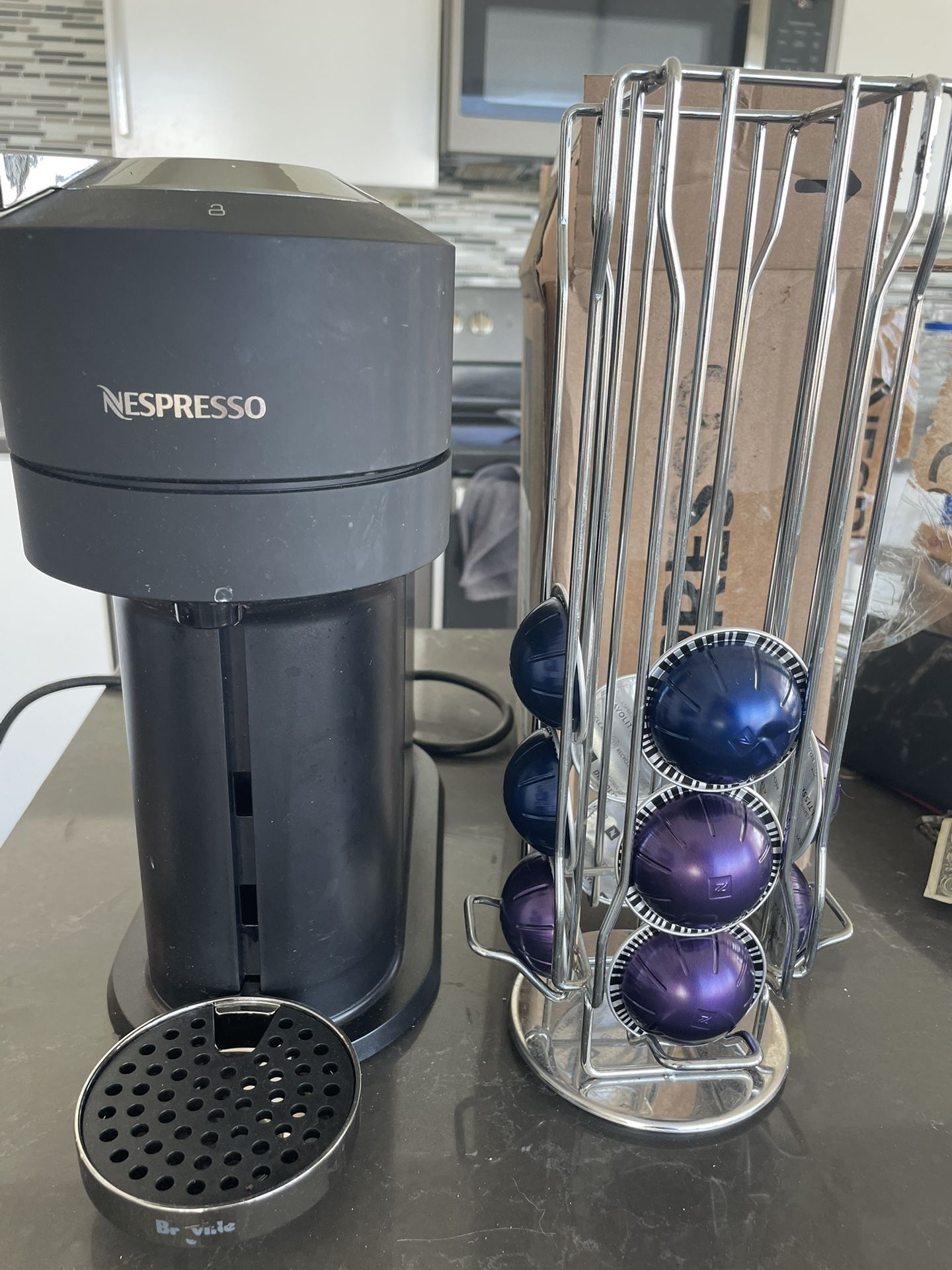Nespesso Vertuo Machine Pods And Holder 