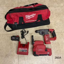 Milwaukee Cordless Rotary Hammer with Dust Extractor Kit