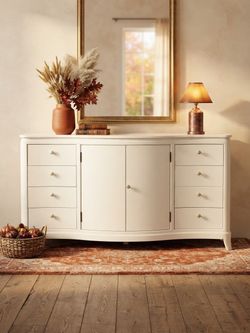 Stunning Large 12-Drawer Curved Credenza / Dresser
