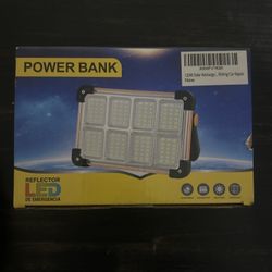 120W Solar LED Emergency Flood Light + Power Bank – Rechargeable 