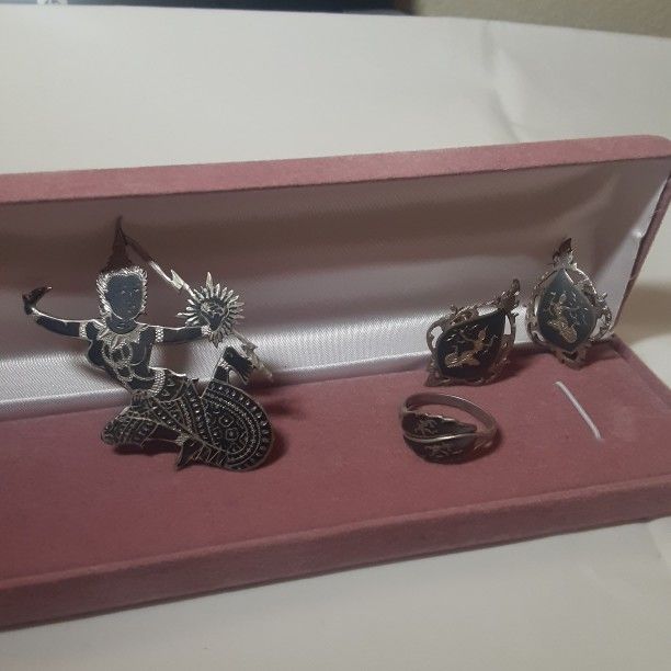 Vintage Siam Sterling silver Set. 