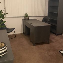 Modern 3-Piece Office / Living Room Set – Desk, Bookcase & Media Console