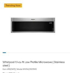 Whirlpool Low Pro Microwave