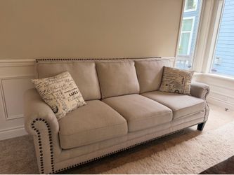 Beige Fabric Sofa