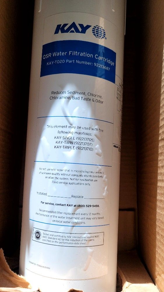 QSR Water Filtration Cartridge 