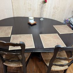 Oval Dark Brown Oval Dining Table