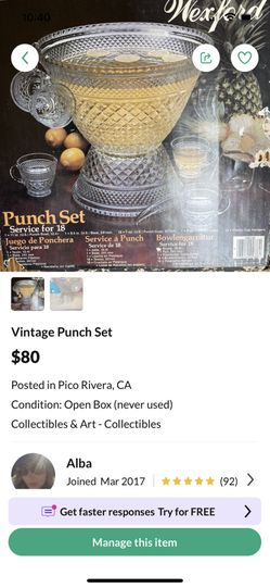 Vintage Punch Set
