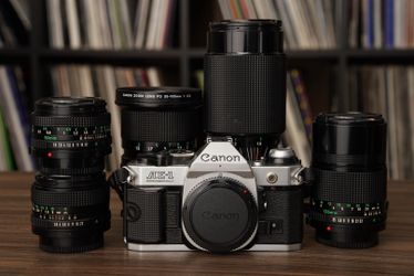 Canon AE-1 Program Camera Body & FD Lenses Kit
