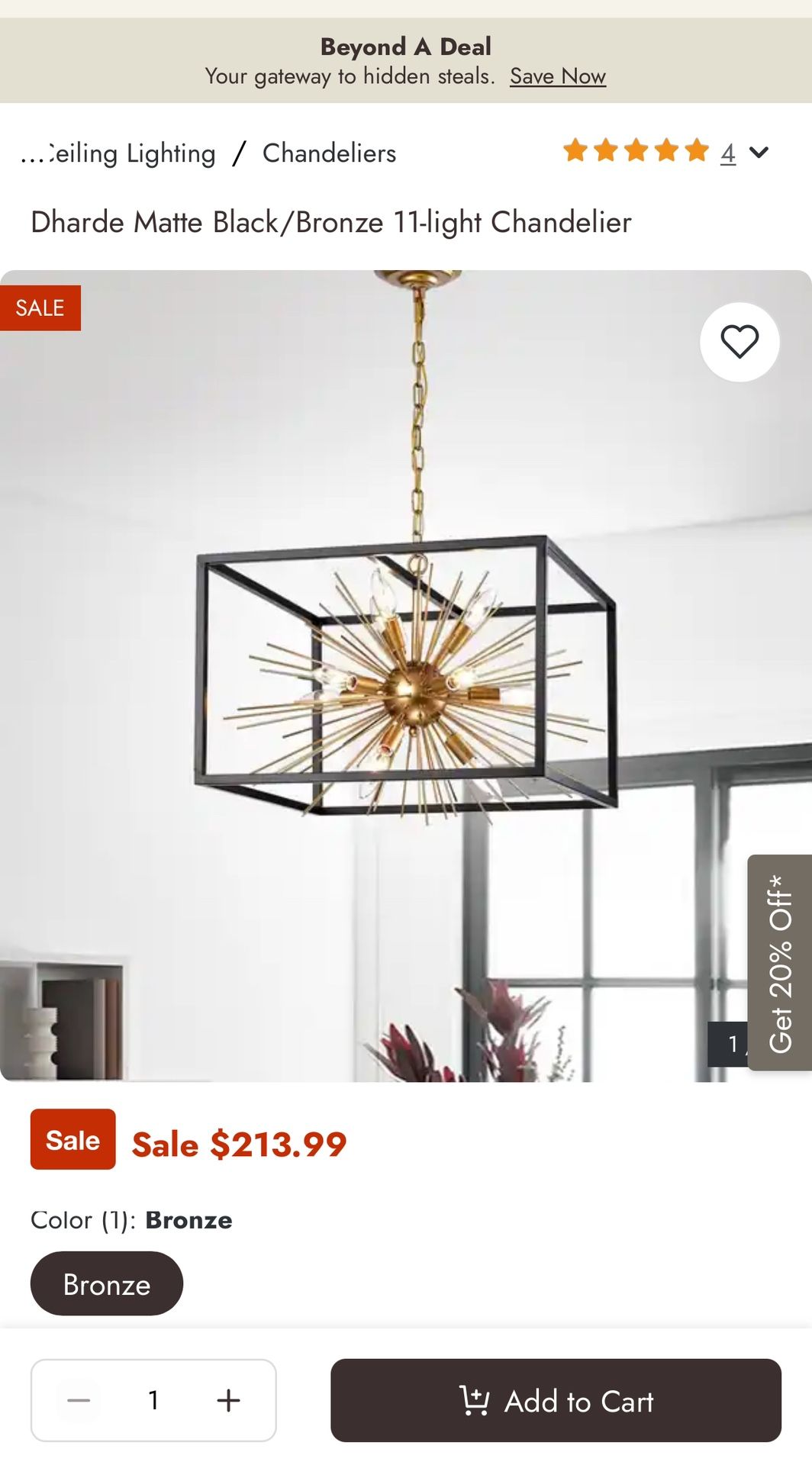 Dharde Matte Black/Bronze 11 light Chandelier