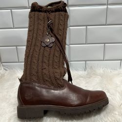 RARE Timberland Cable Knit Knee High Boots size 10 M 