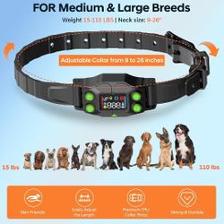 Wireless Dog Fence, GPS Dog Collar Fence System, Invisible Electric Fence for Dogs with 3 Warning Modes, Radius 25-999 Yards, IPX7 Waterproof/Recharge