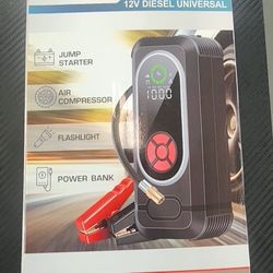 4 In 1 Jump Starter with Air Compressor