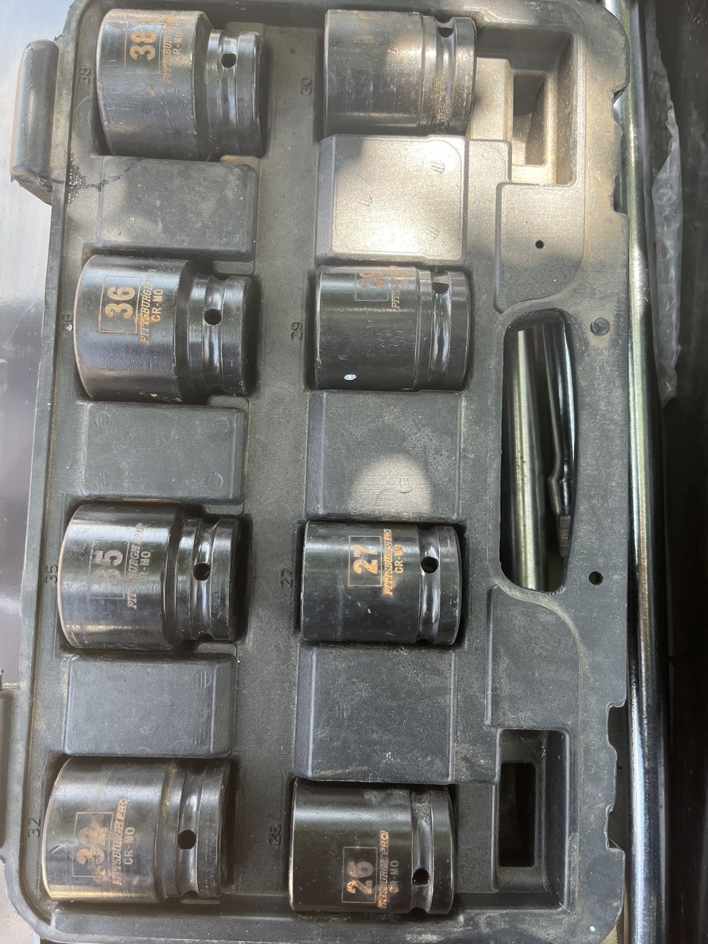 Pittsburgh Pro 3/4" Metric 6pt Impact Socket Set 26mm-38mm