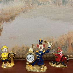 3 Uncle Sam Clown Spoontiques miniature figurine