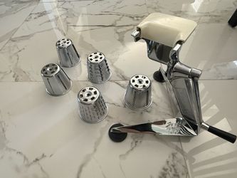 Vintage Saladmaster Manual Food Processor - Complete 5-Cone Set - Excellent Condition