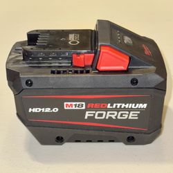 New Milwaukee M18 Forge 12.0Ah Battery (HD 12 Ah, 48-11-1813)
