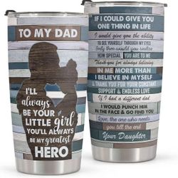 Macorner Gifts For Dad - Stainless Steel Vintage Tumbler 20oz Gift