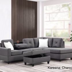 🙋‍♀️ Sectional Sofa Ottoman 👉Furniture Queen Bedroom, Dining Table Sets Avail 
