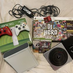 XBOX 360 Arcade + DJ Hero + Table Tennis 🏓  + 2 Controllers + Memory Card