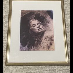 Emotional Fine Art Portrait Print – Surreal Distressed Woman Wall Art – Modern