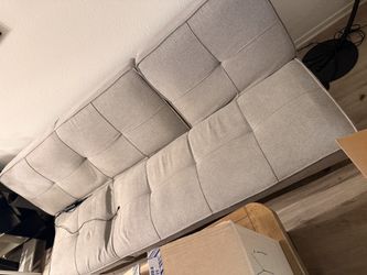 Modern Beige Futon / Sofa – Good Condition
