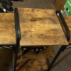 Mobile Heat press table with extendable folding sides