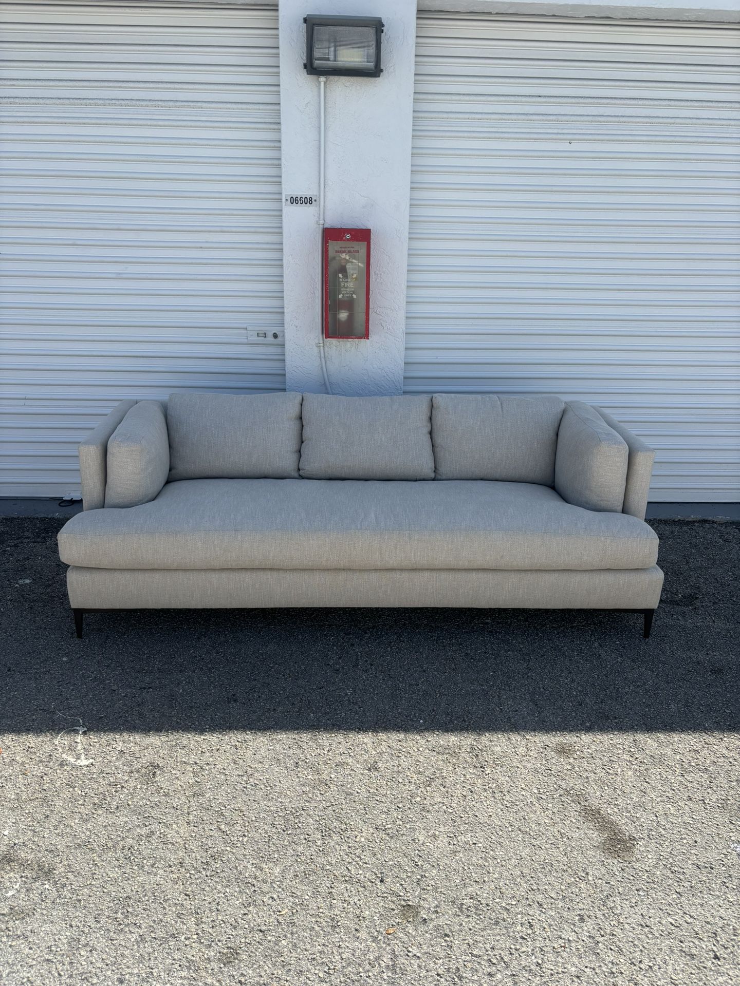Theodore Alexander Grey Couch (Retail 7,400) (Free Delivery)