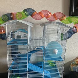 Blue Hamster Cage