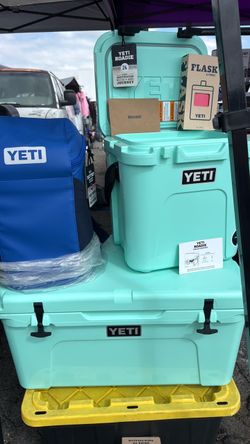 3 different ice chest.. Available… 65”..24” and YETI BACKPACK $$$